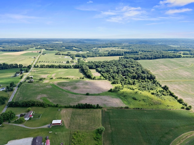 drone / aerial view featuring a rural view