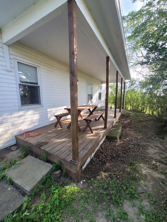 view of wooden deck