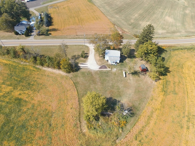 bird's eye view with a rural view