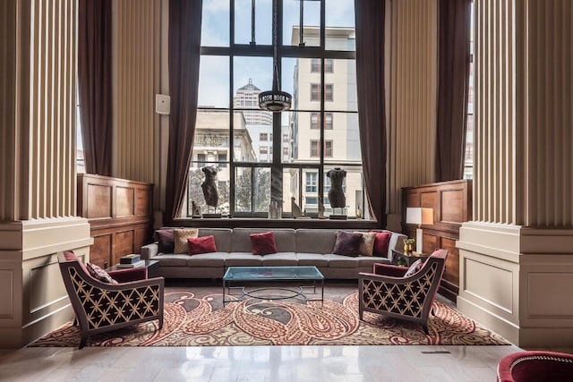 sitting room featuring plenty of natural light