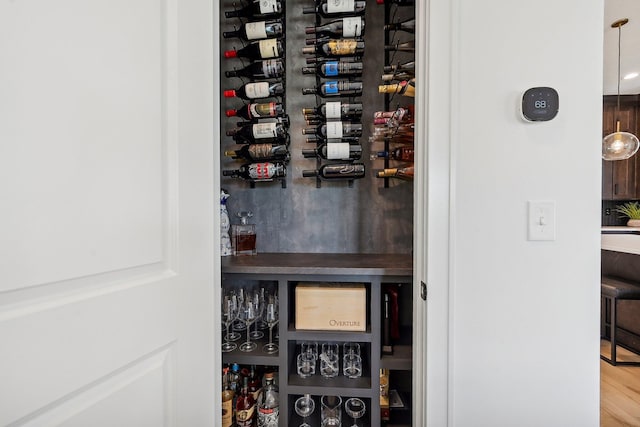 view of wine room