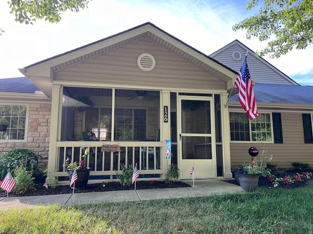 view of front of property with covered porch