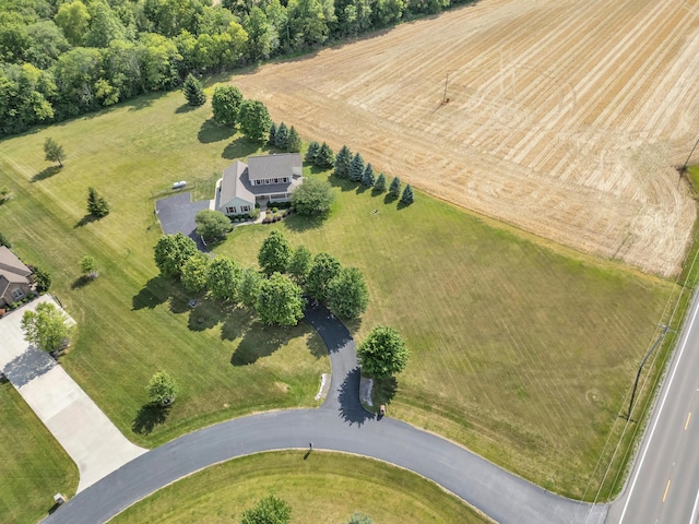 bird's eye view featuring a rural view