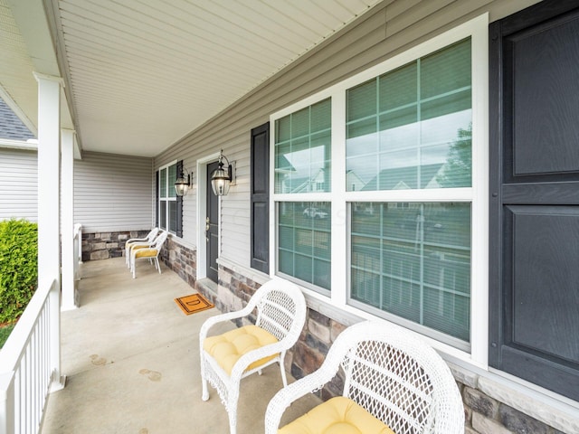 view of patio with a porch