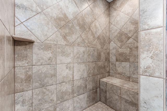 room details with a tile shower