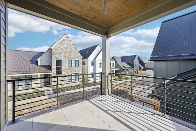 balcony featuring a residential view