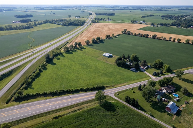 bird's eye view featuring a rural view