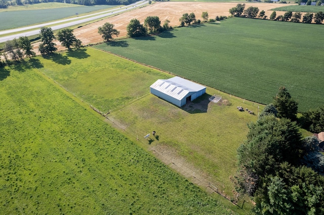 drone / aerial view with a rural view