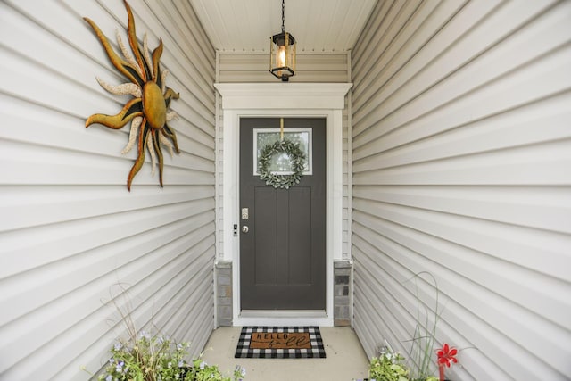 view of doorway to property