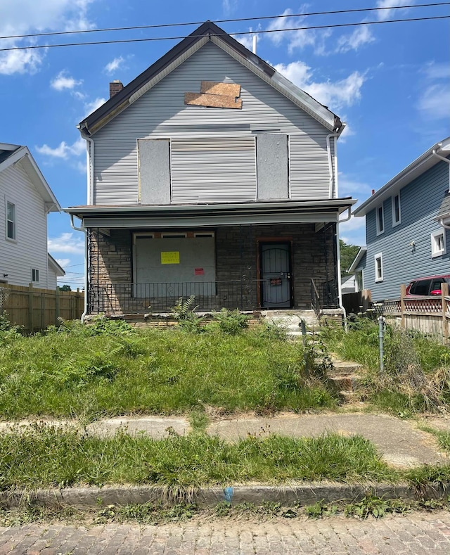 view of front facade with covered porch