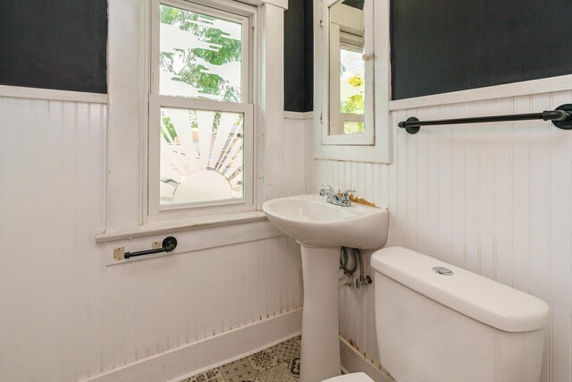 bathroom with toilet and sink