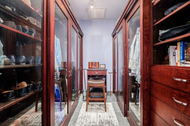 corridor with french doors