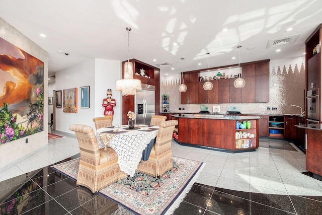 dining room with sink