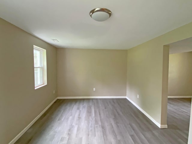 empty room featuring light hardwood / wood-style flooring