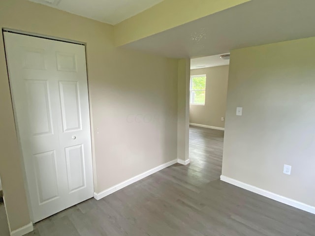 empty room featuring hardwood / wood-style floors