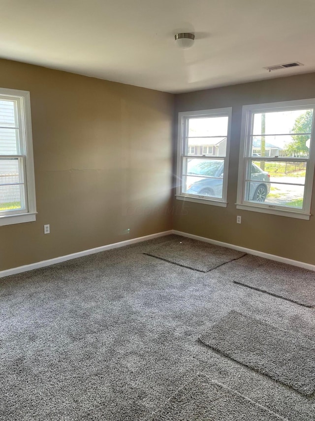 spare room with carpet floors and a healthy amount of sunlight