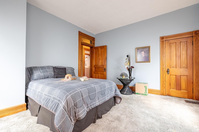 view of carpeted bedroom