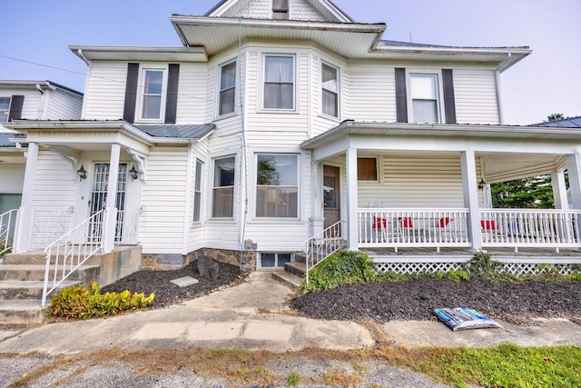 view of front of house with covered porch