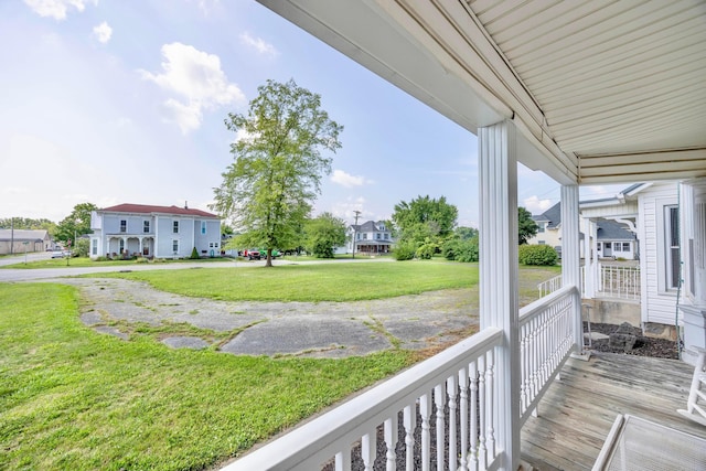 exterior space with a porch