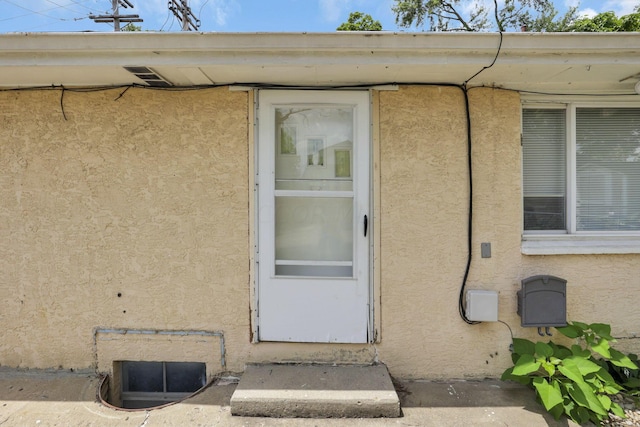 view of doorway to property