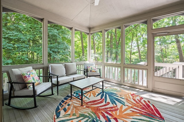 view of sunroom / solarium