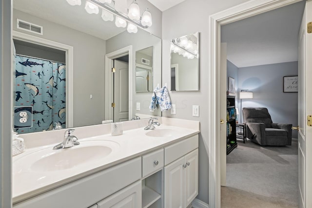 bathroom featuring vanity