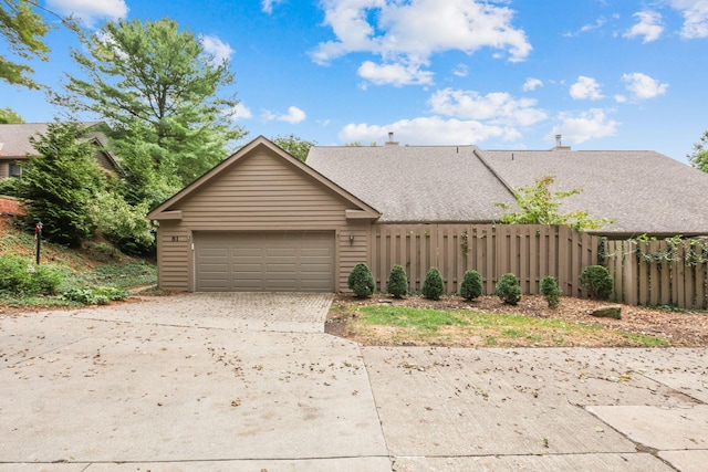 view of front of house featuring a garage