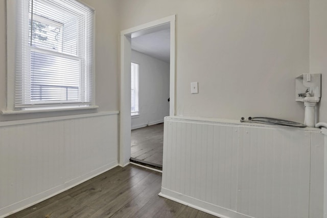 interior space featuring dark hardwood / wood-style floors