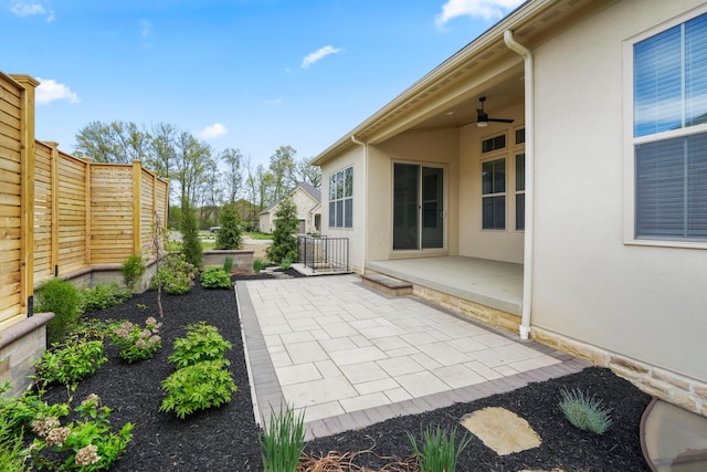 6178 Garden Loop, Westerville, OH 43082 - view of patio with ceiling fan and fence