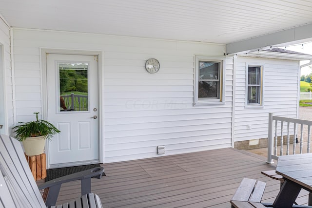 view of wooden deck