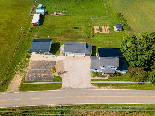 bird's eye view featuring a rural view