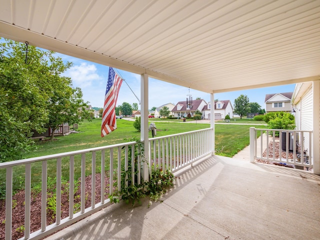 view of patio featuring covered porch