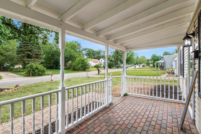 view of patio / terrace with a porch