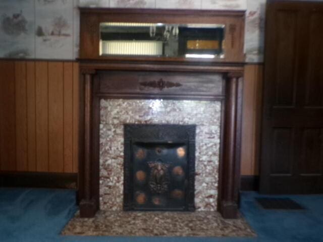 2343 Indianola Ave, Columbus, OH 43202 - detailed view of carpet and a fireplace