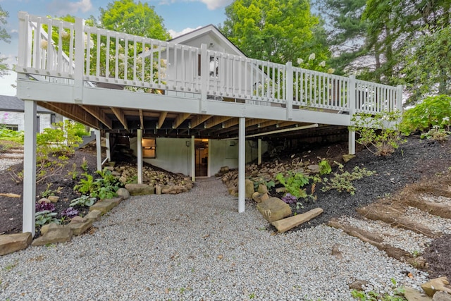 view of patio featuring a deck