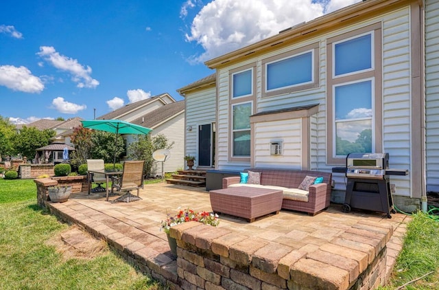 7265 Bromfield Dr, Canal Winchester, OH 43110 - view of patio / terrace featuring an outdoor hangout area and area for grilling