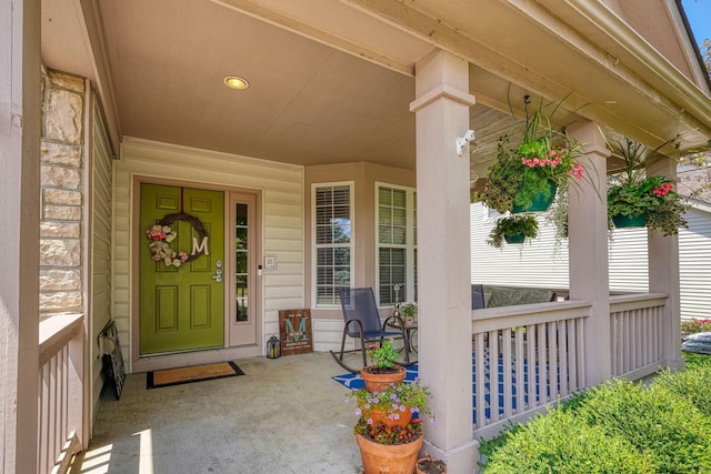 7265 Bromfield Dr, Canal Winchester, OH 43110 - view of exterior entry featuring a porch