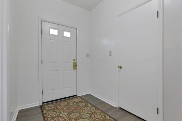 entrance foyer with hardwood / wood-style flooring