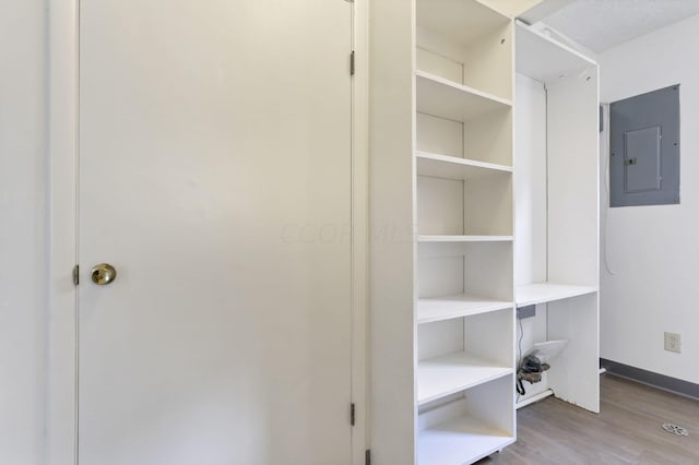 closet with electric panel