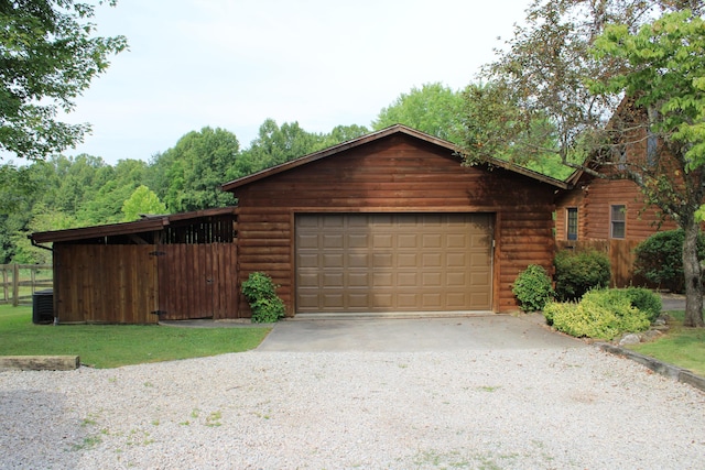 garage featuring central AC