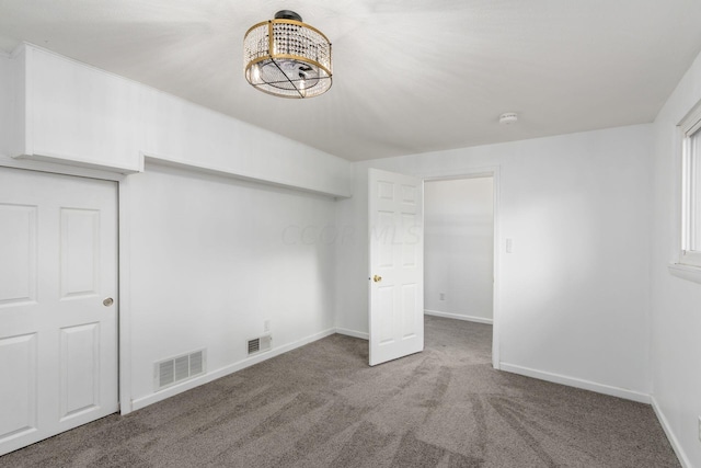 basement featuring carpet floors