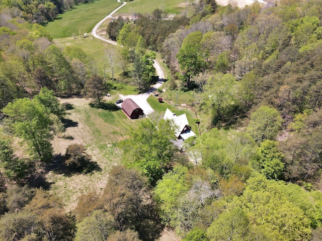 drone / aerial view featuring a rural view