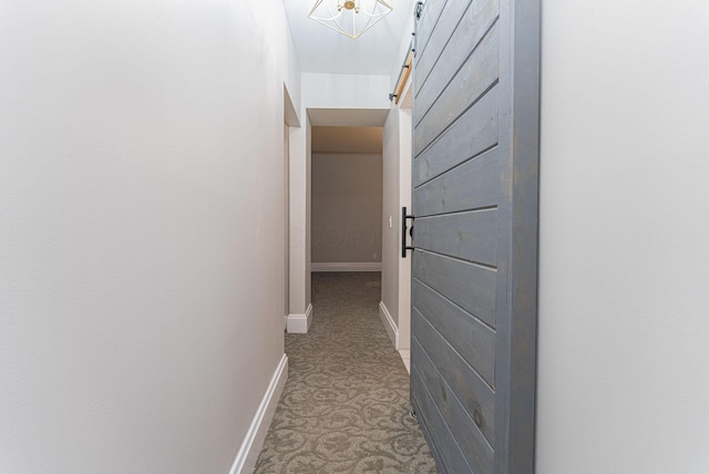 corridor with light tile patterned flooring