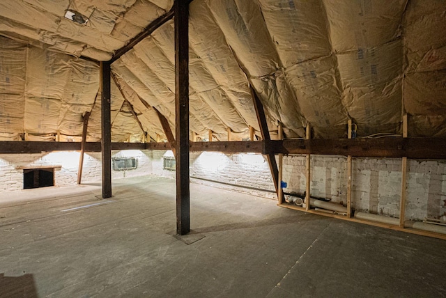 view of attic