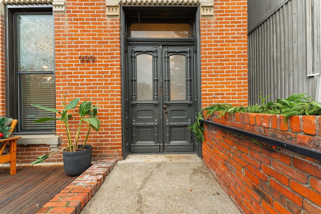 view of doorway to property