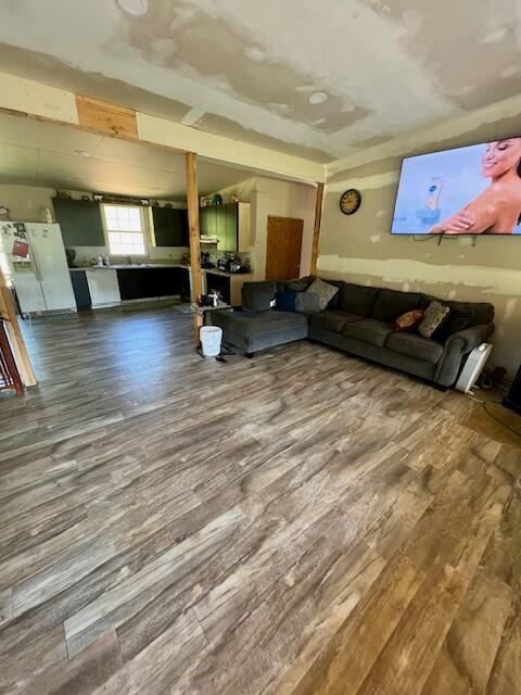 living room featuring hardwood / wood-style floors