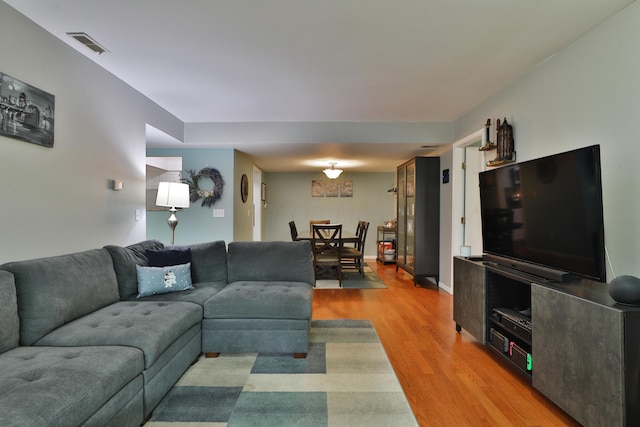 living room featuring hardwood / wood-style floors