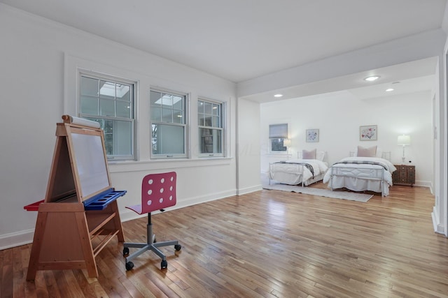 bedroom featuring wood-type flooring