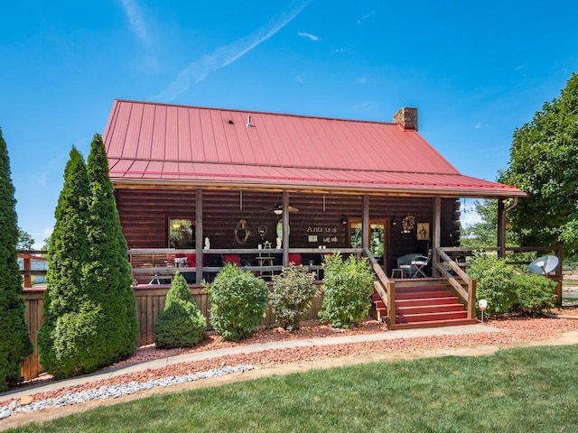 exterior space featuring covered porch