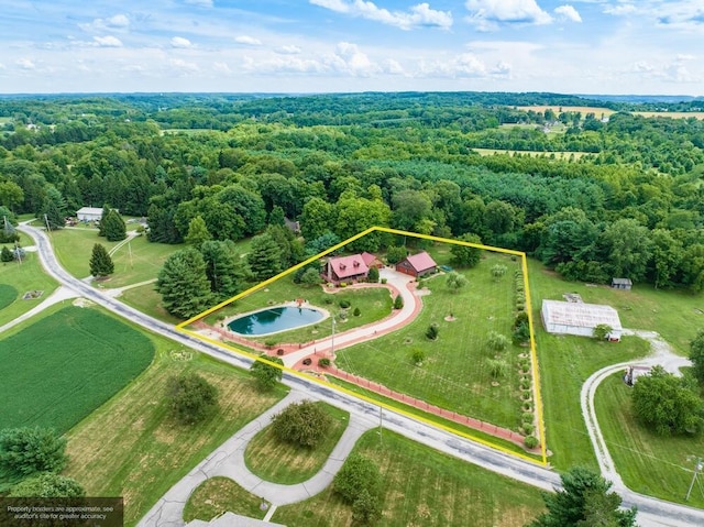 birds eye view of property